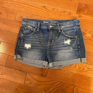 Boyfriend midi jean shorts